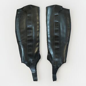 Ariat Classic Half Chap Black Leather Equestrian Chaps Style 9801 Size S Tall